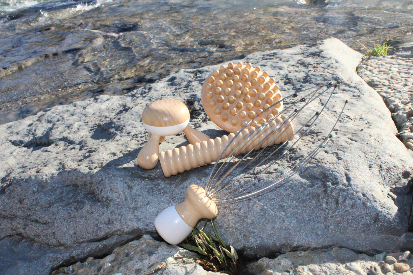 Wooden massage set