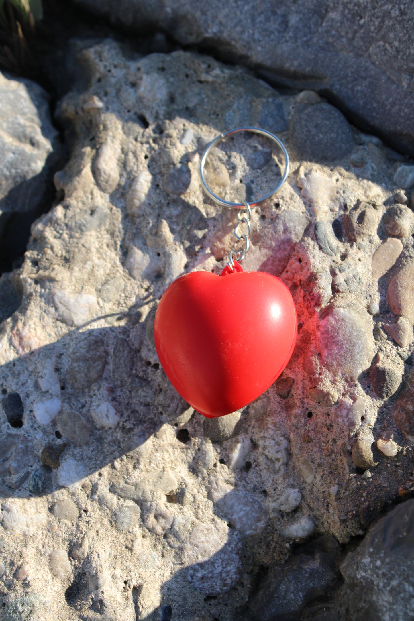 Anti-stress heart keychain