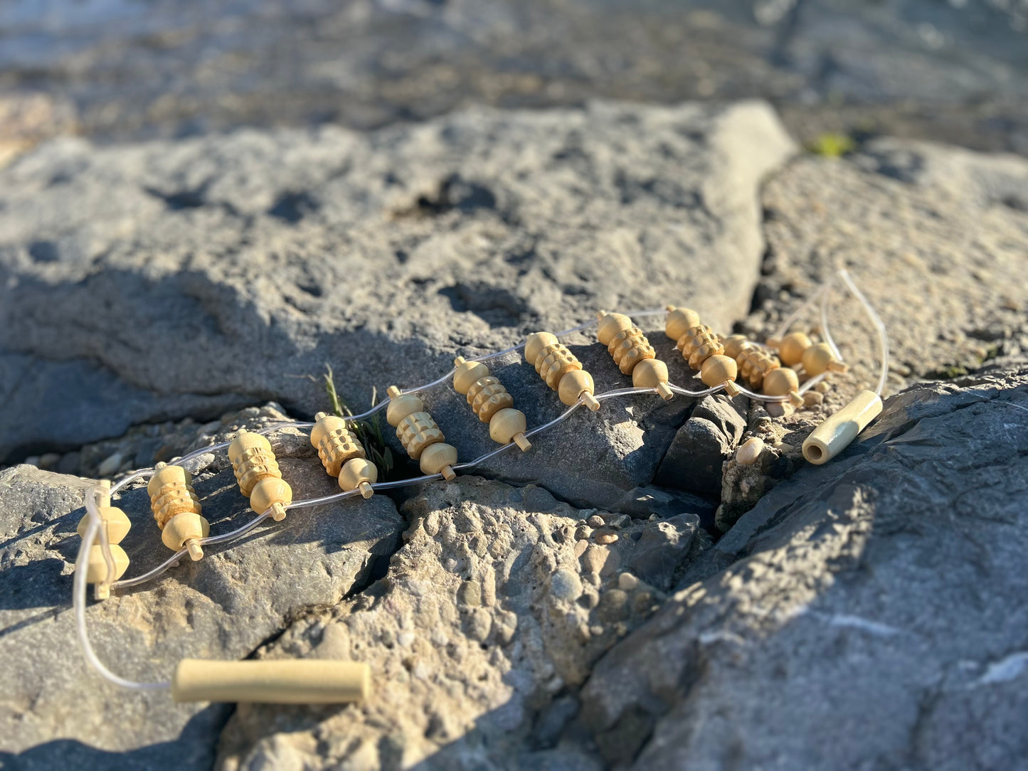 Wooden massage strap